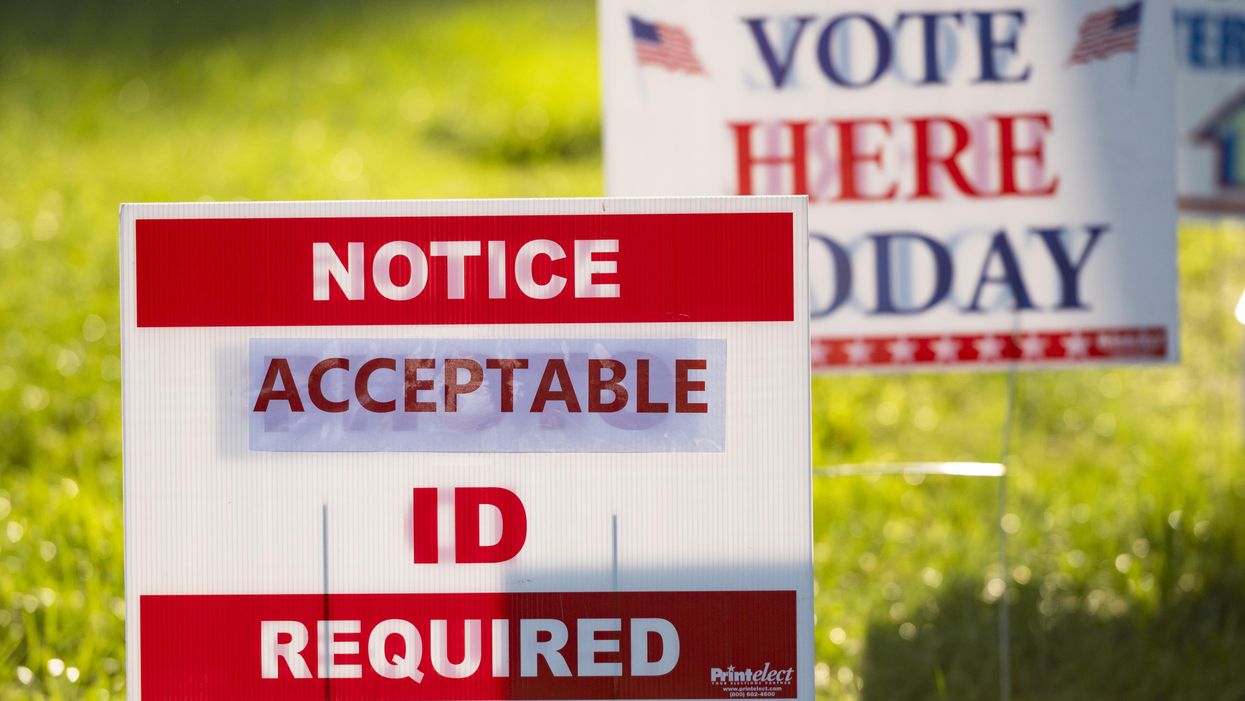 Voter ID sign