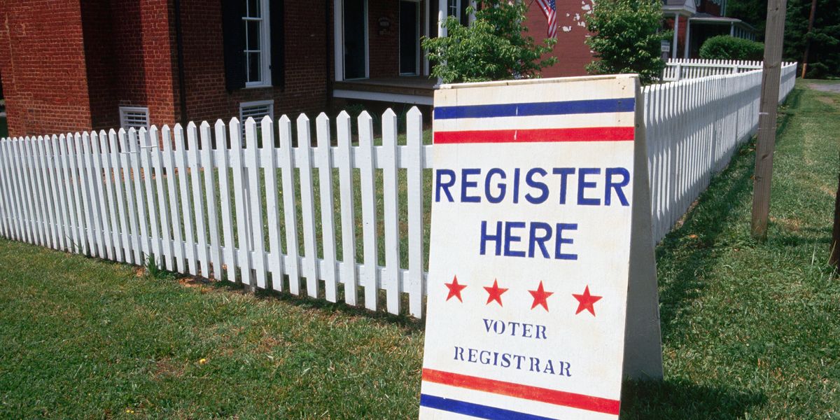 voter regisration sign