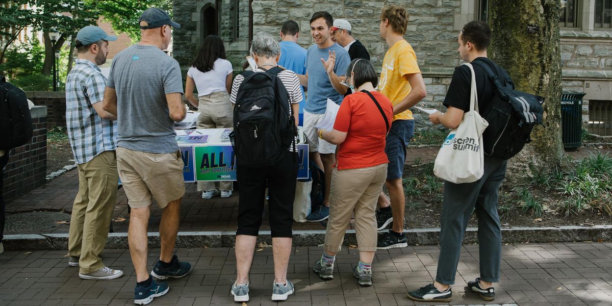 Voter registration at the University of Pennsylvania