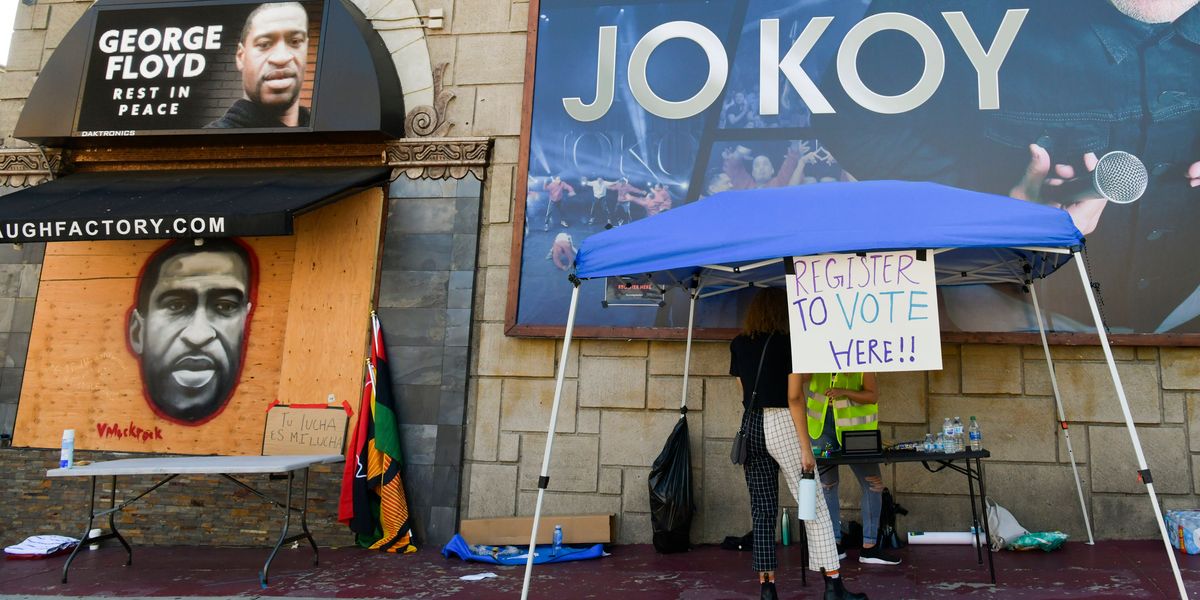 Voter registration table