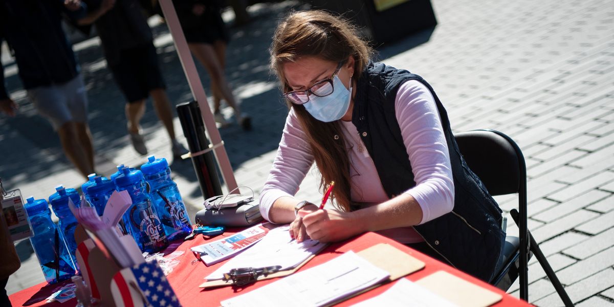 voter registration table