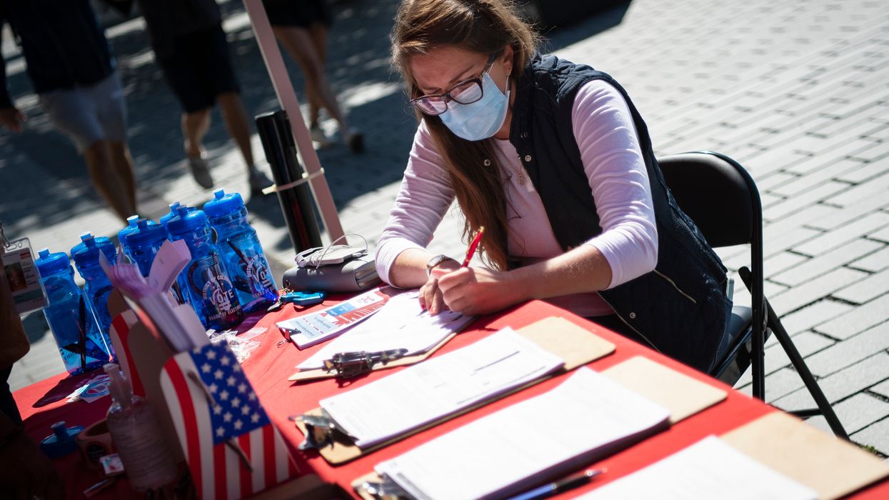 voter registration table