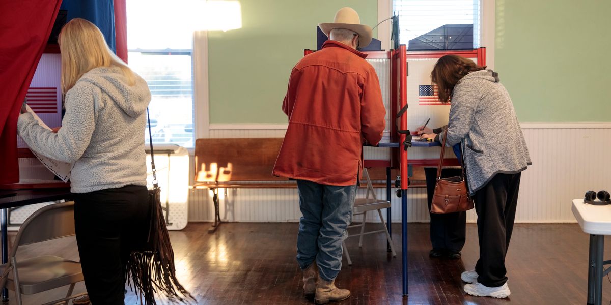 Voters cast ballots in Kansas