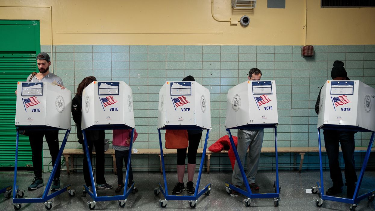 Voters casting their ballots in New York City