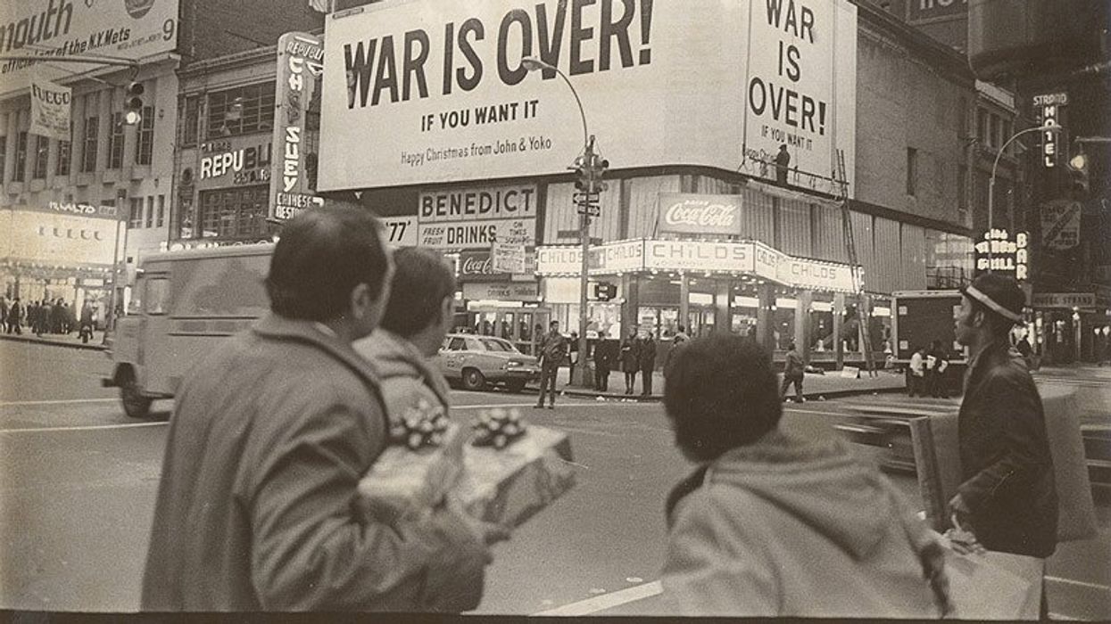 War is Over billboard from John Lennon and Yoko Ono