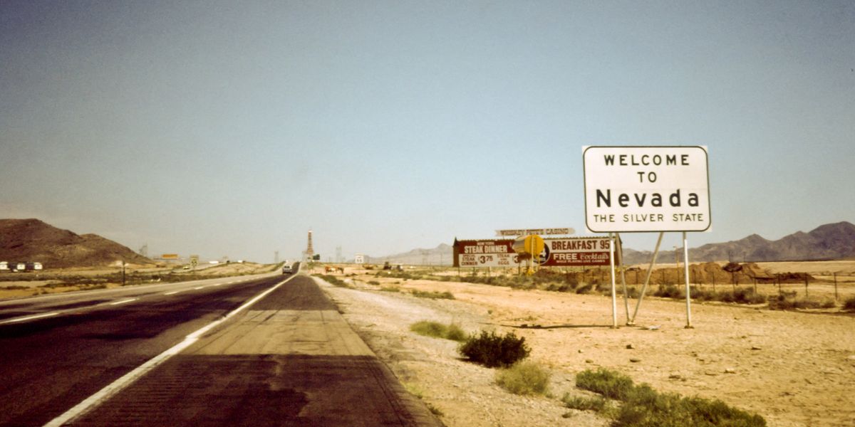 Welcome to Nevada sign