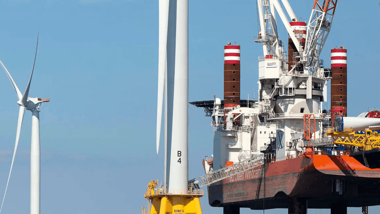 Wind farm construction.