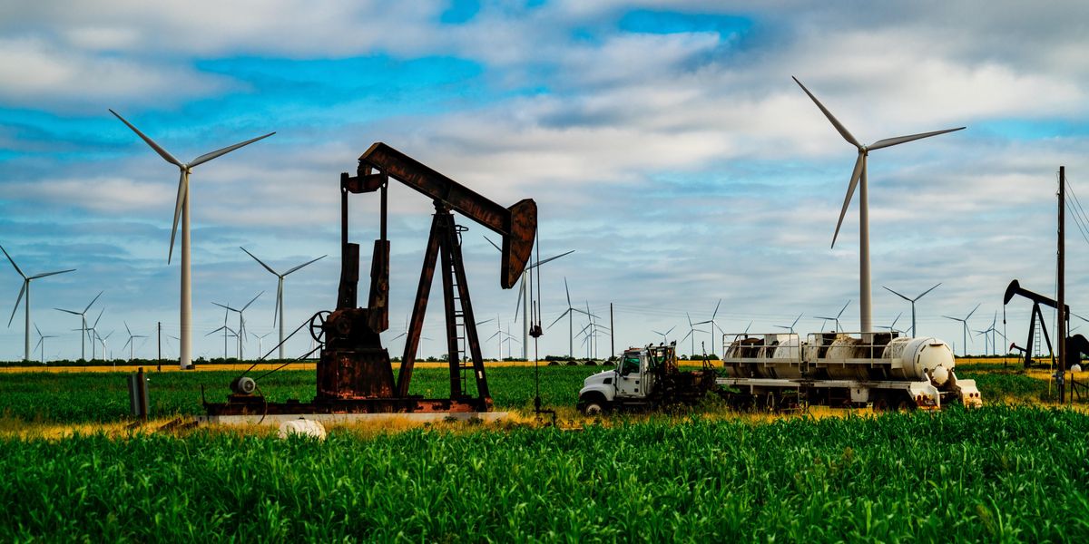 Windmills and oil pumps