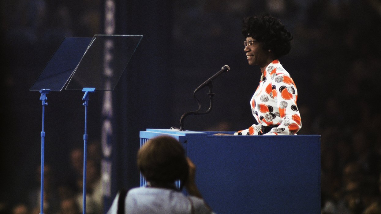 Woman speaking at a podium