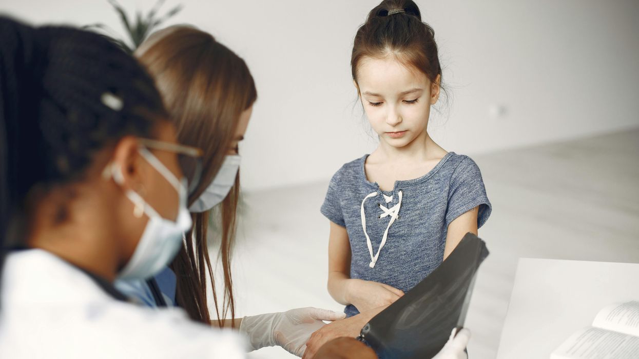 Young girl getting a medical checkup