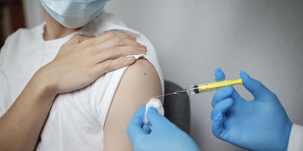 Young person getting the Covid vaccine