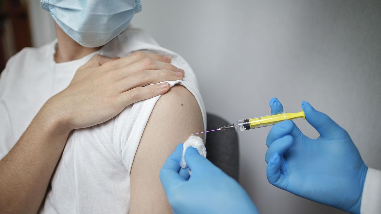 Young person getting the Covid vaccine