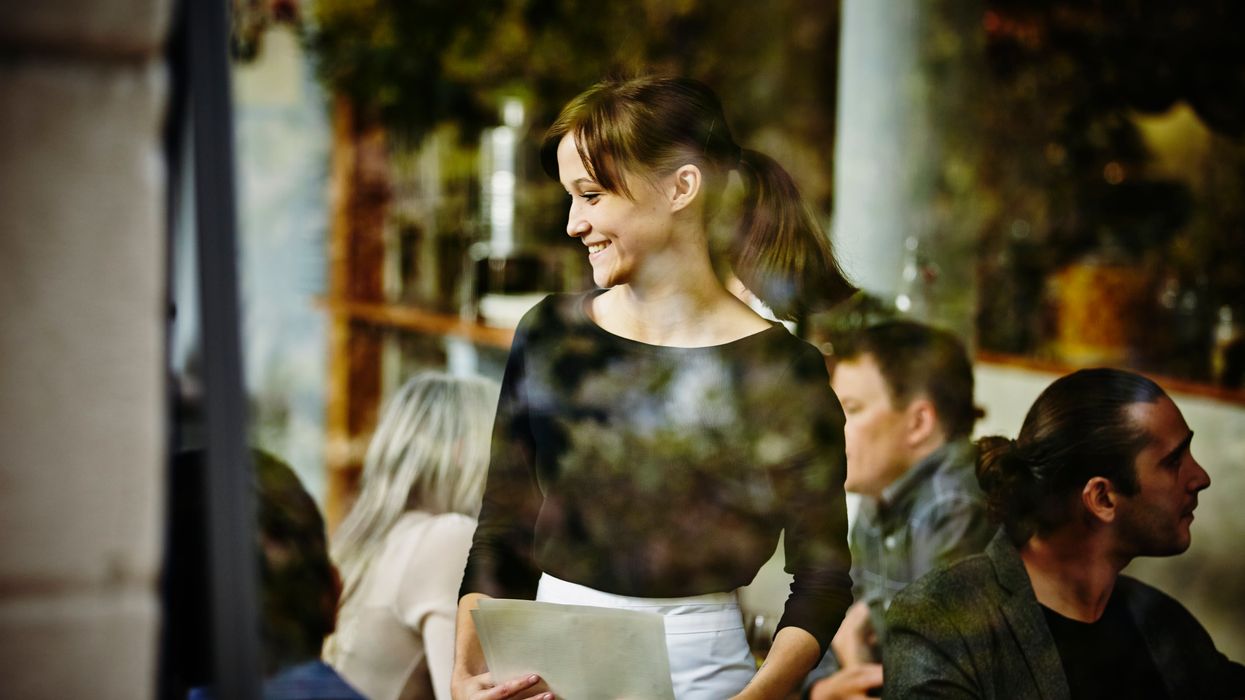 Young person working