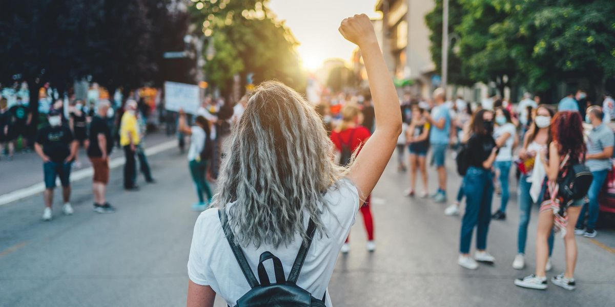 Young protestors